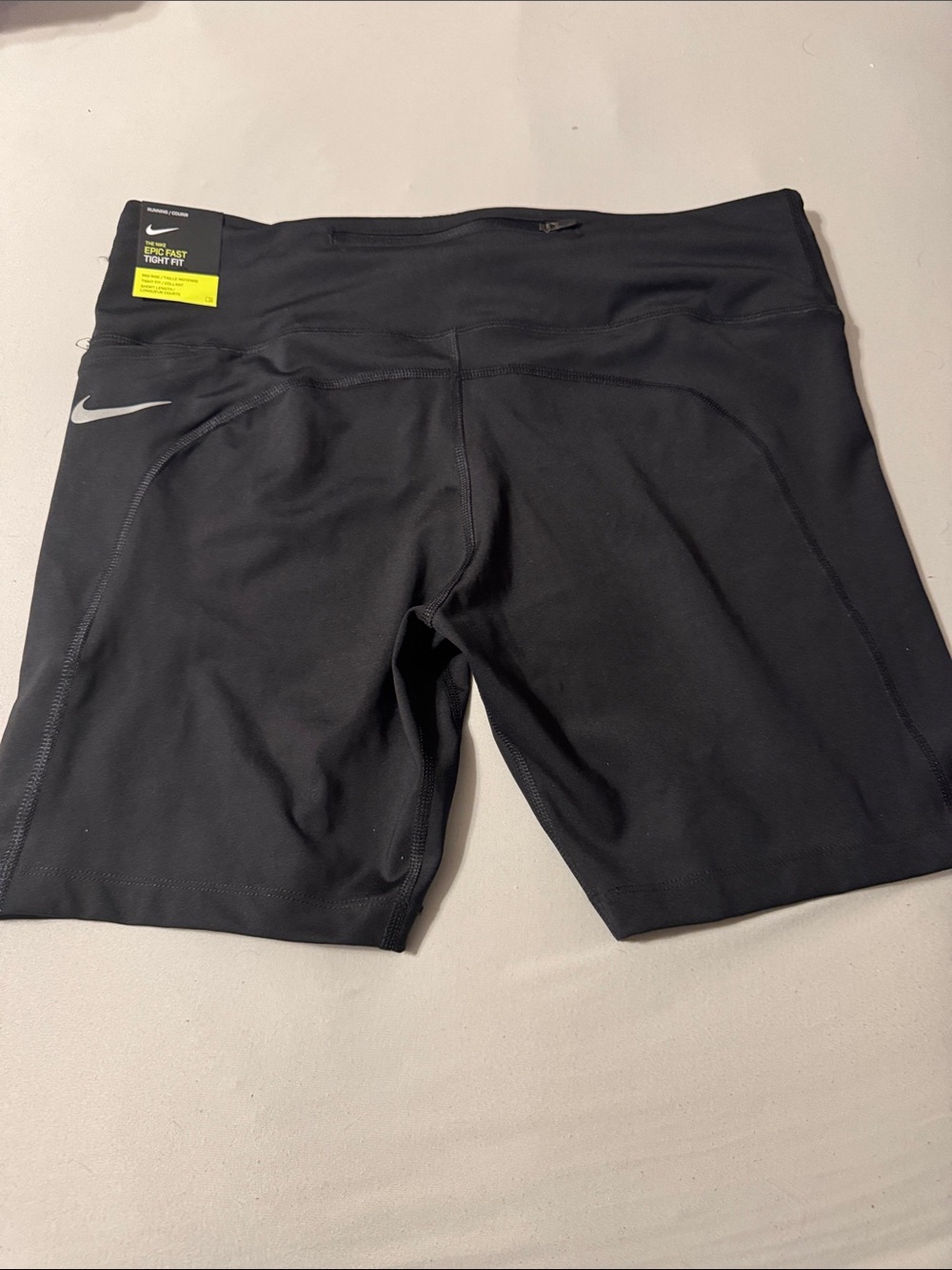 Nike Black Women's High-Rise Bike Shorts with Reflective Swoosh